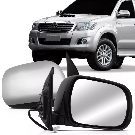 TOY-ESPELHO TOYOTA HILUX 2005 /ED.LD ELETRICO (CAPA CROMADA);