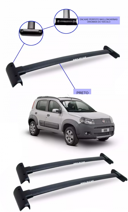 RACK UNO WAY 2011 PRETO (CARROCERIA NOVA);