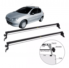 PEU-RACK PEUGEOT 206/207 4PT ALIMINIO ANODIZADO