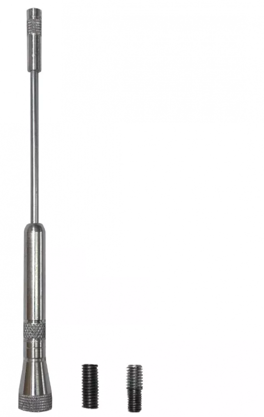 HASTE ANTENA PRATA LISA (170MM);