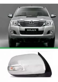 TOY-ESPELHO RETROVISOR HILUX 12/14 CROM ELETR C/ PISCA LD.