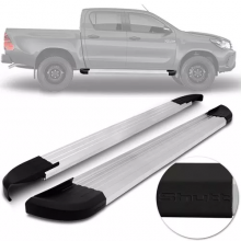 TOY- ESTRIBO TOYOTA HILUX CD 2016/  ALUMINIO POLIDO TRACK